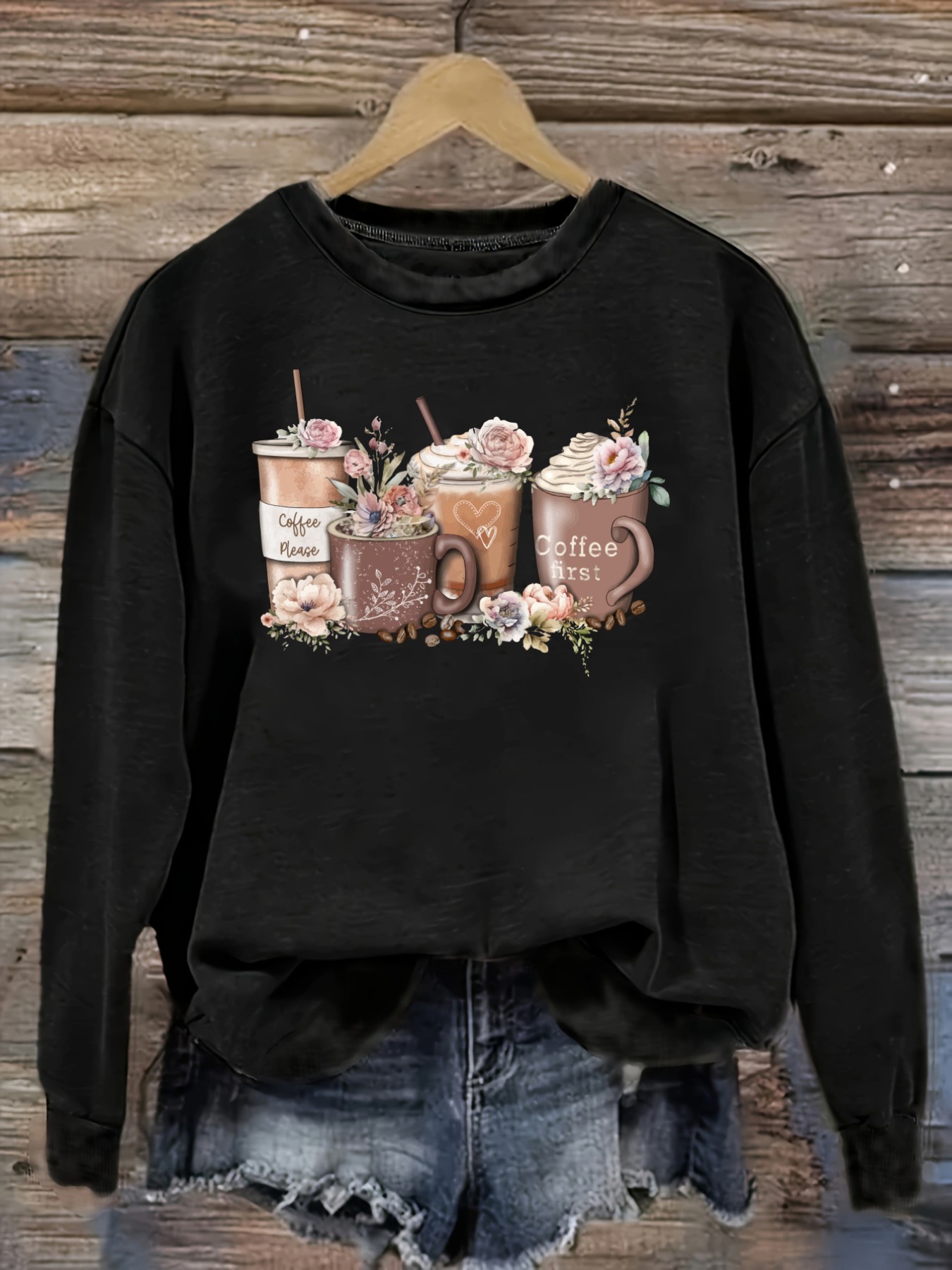 Winter Clothing - Camiseta Feminina Casual de Manga Longa