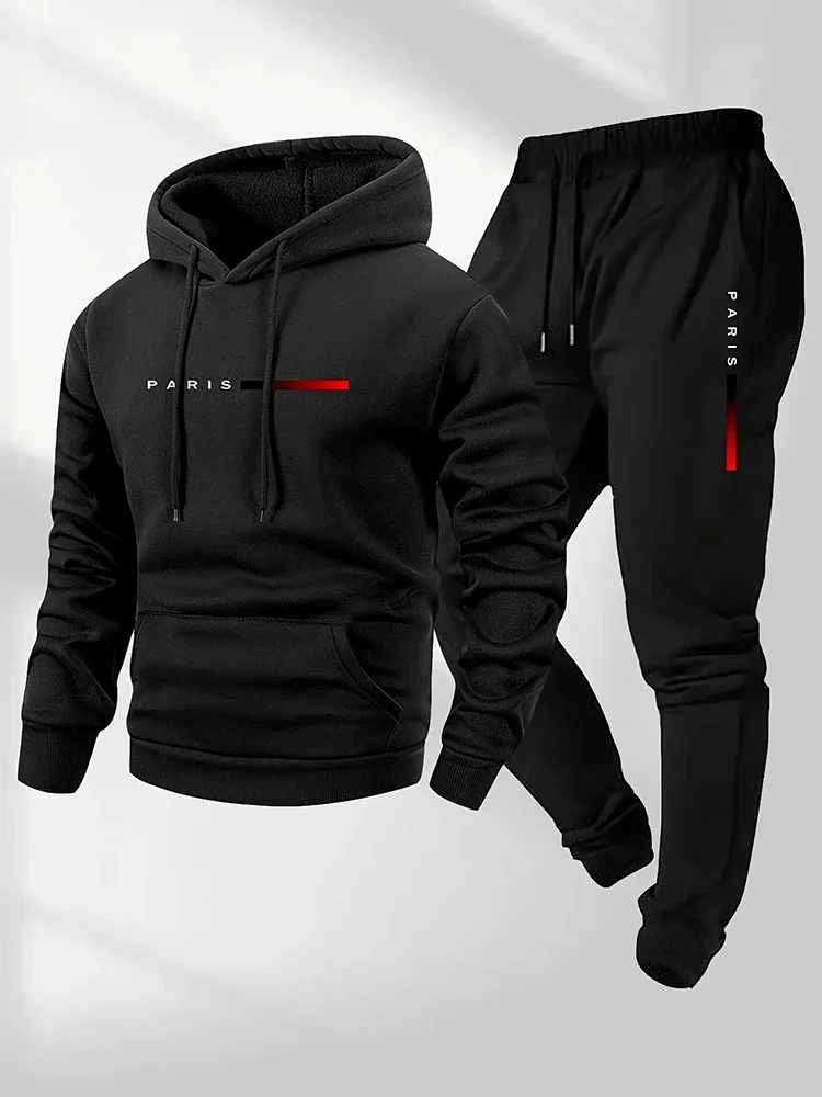 Winter Wear Clothes - Conjunto Esportivo Casual Diário Masculino: Moletom