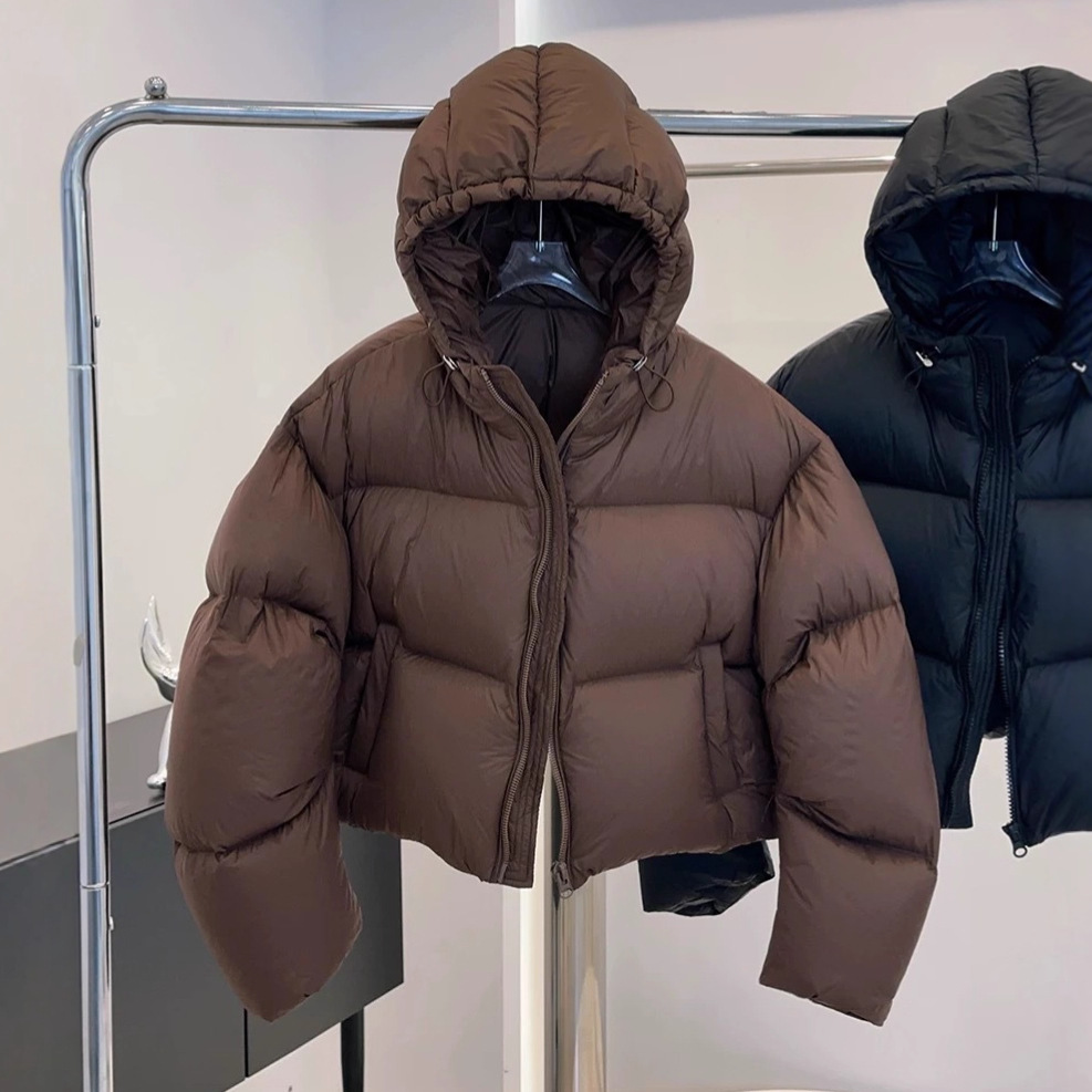 Puffer Jacket Women Down - 90% pato branco para baixo puff