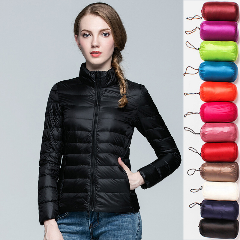 Puffer Jacket Women Down - Mulheres jaqueta curta puffer 2025 nova