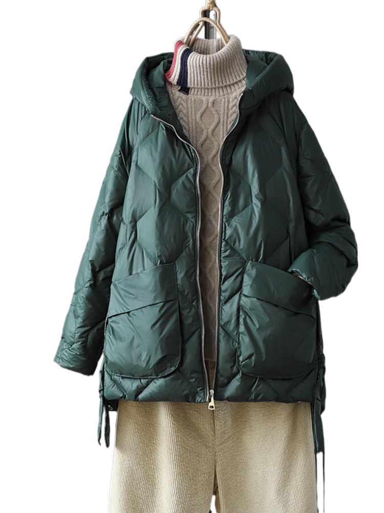Puffer Jacket Women Down - Novo inverno feminino 90% pato branco