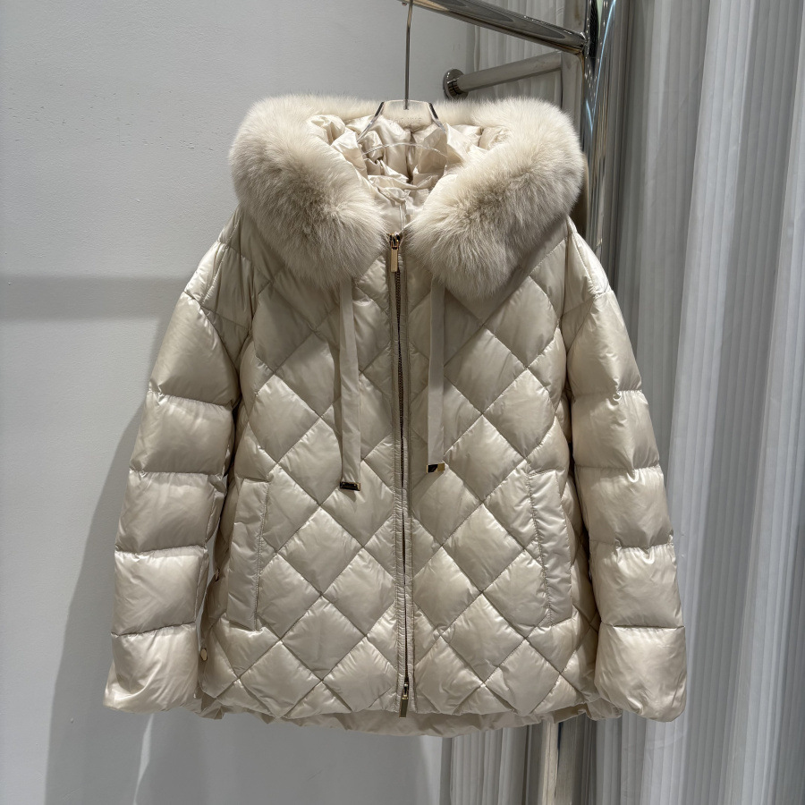Puffer Jacket Women Down - Inverno nova moda com capuz pato