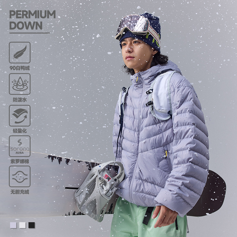 Puffer Jacket Women Down - Qualidade impermeável 90% branco para baixo