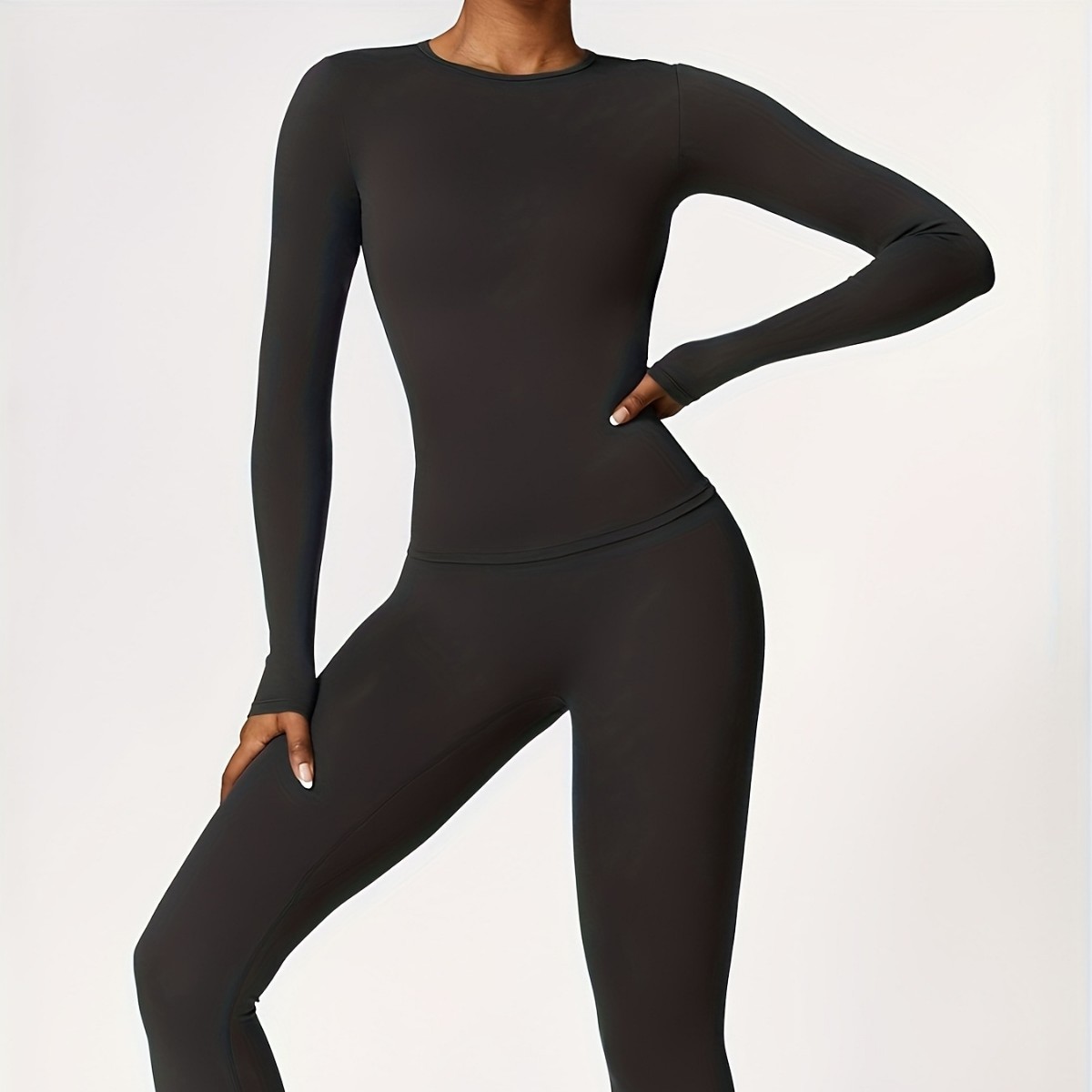 Conjunto de ioga justo e slim, - Winter Clothing Women'S avaliação e preço
