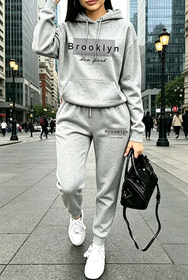 Conjunto de Moletom Feminino c - Winter Clothing Women'S avaliação e preço