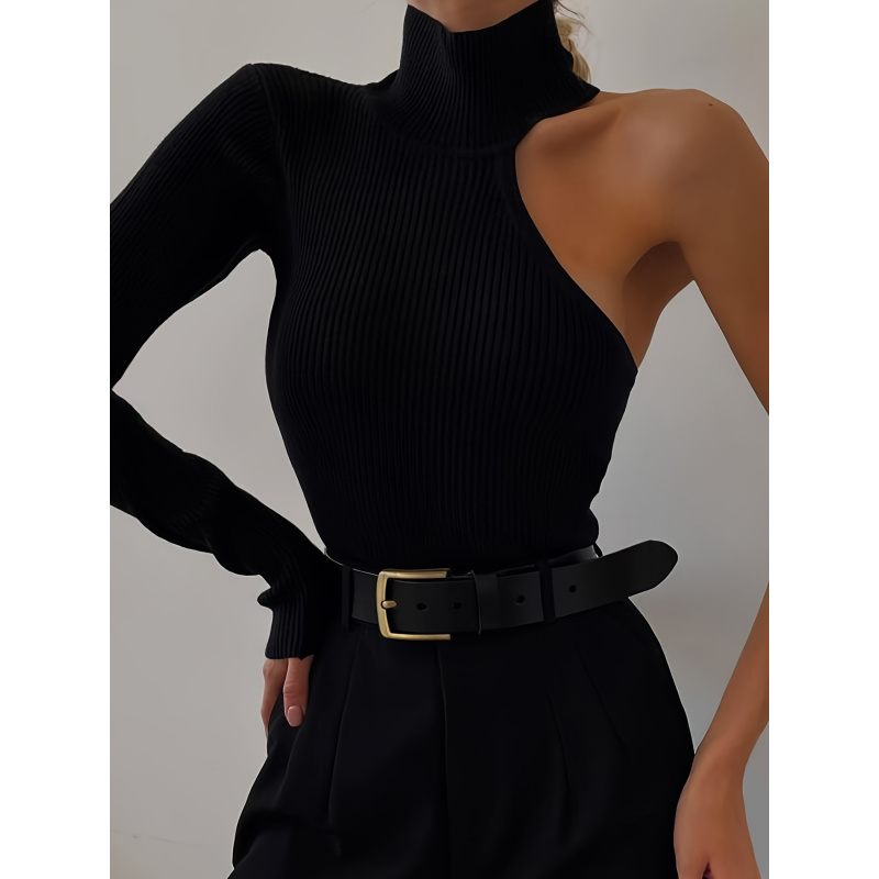 Body de Malha Canelada Assimét - Winter Clothing Women'S avaliação e preço