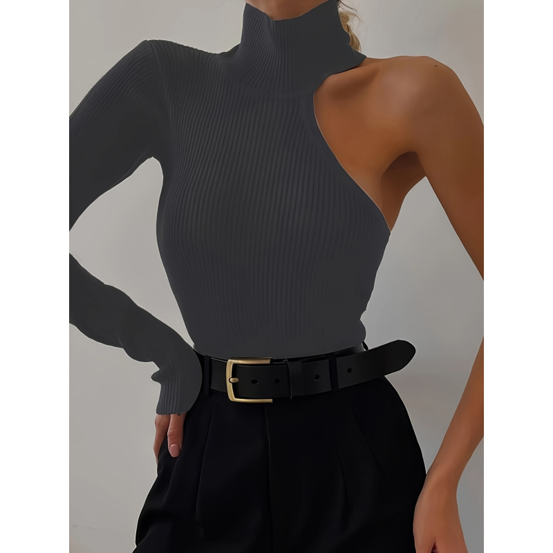 Body de Malha Canelada Assimét - Winter Clothing Women'S avaliação e preço