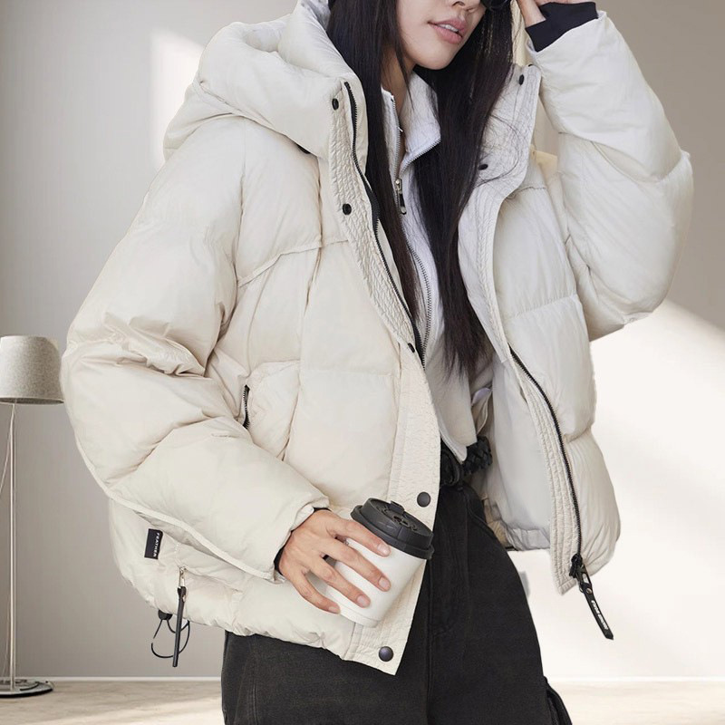 Mulheres curto pato branco par - Puffer Jacket Women Down avaliação e preço