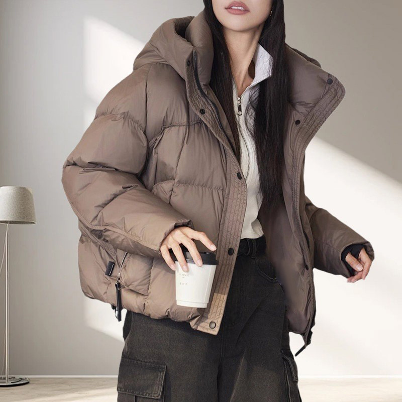 Mulheres curto pato branco par - Puffer Jacket Women Down avaliação e preço