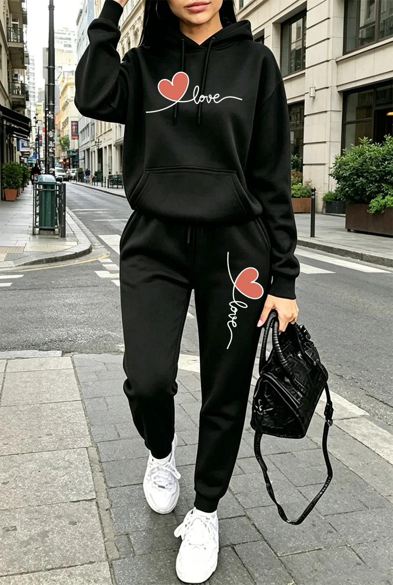 Conjunto de Moletom Feminino E - Winter Clothing Women'S avaliação e preço