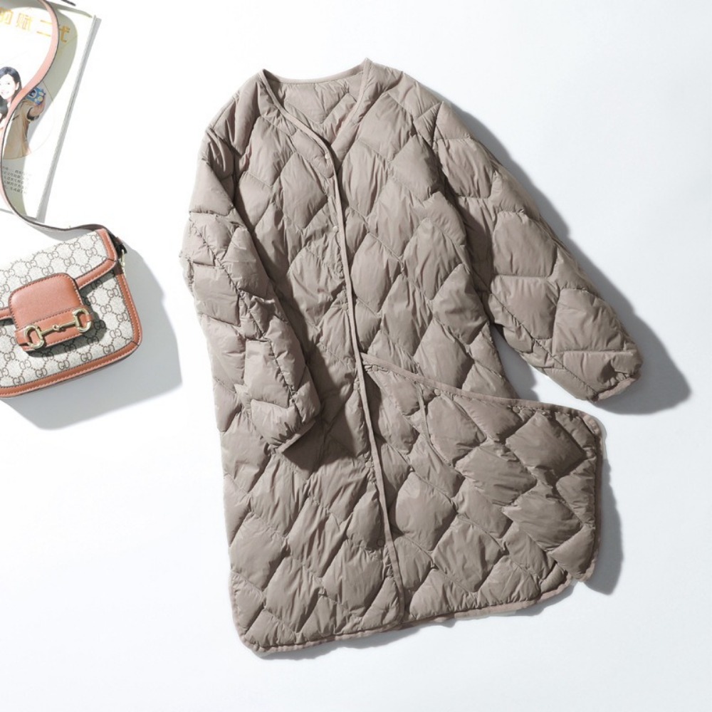 2024 novo quente o pescoço fin - Puffer Jacket Women Down avaliação e preço