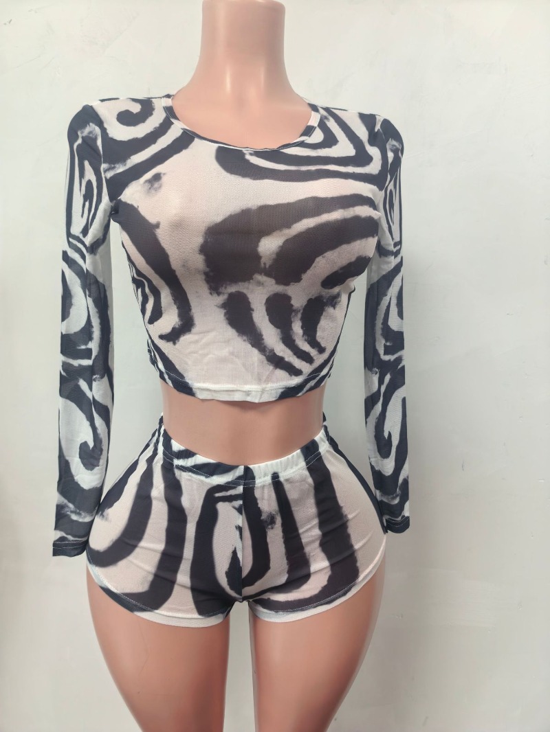 Conjuntos de Shorts Listrados  - Winter Clothing Matching avaliação e preço